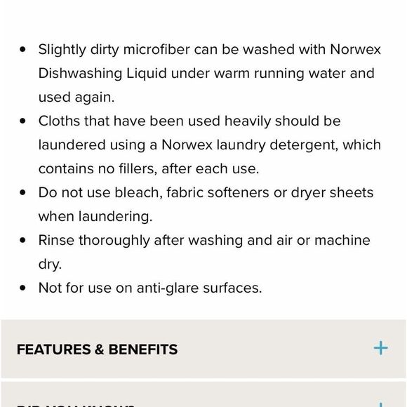 Norwex Windows Window Cloth NWT - Picture 9 of 11